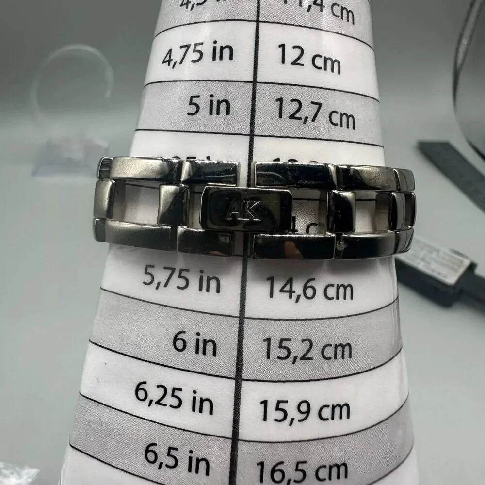 3/$30 Anne Klein Watch Women Pink Dial Silver Tone Bracelet Band 5.75